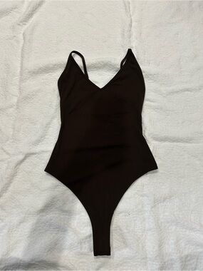 Garage Dark Brown Strappy Bodysuit